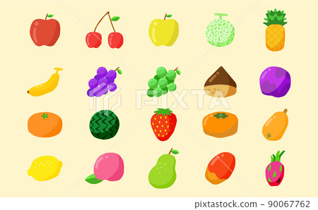 Fruit set illustration 90067762