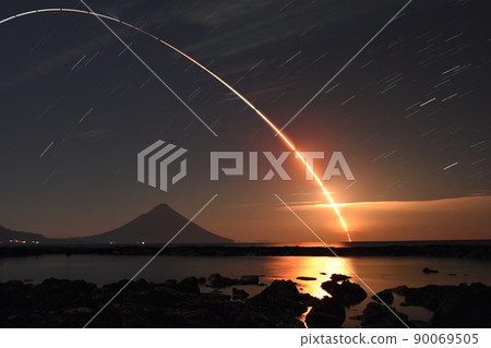 Launch trajectory of artificial satellite Kotori and Kaimondake 90069505