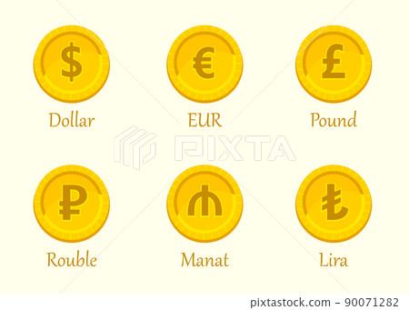 Currency symbols such as dollar, euro, pound, - Stock Illustration  [90071282] - PIXTA