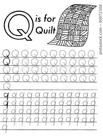 Christmas and New Year preschool ABC tracing worksheet. Simple educational printable game with colouring images and letters. Kids learn pages. 90072308