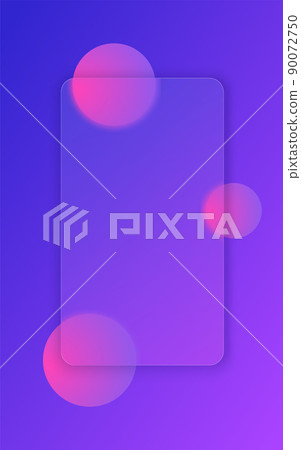 Glass morphism style modern UI template. Transparent secreen or frame with place for text and blurry shapes. Purple gradient plastic plate for web and interfaces. Glass morphism style modern UI template. Transparent secreen or frame with place for text and blurry shapes. Purple gradient plastic plate for web and interfaces. 90072750