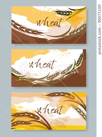 Wheat illustration background Wheat illustration background 90073100