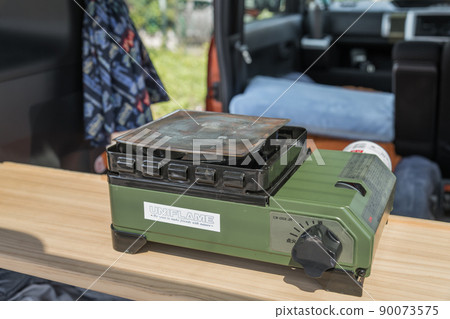[Preparation of rice in the car: cassette stove and mesh net] 90073575