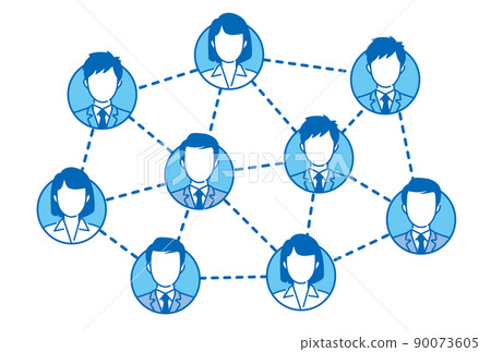 Businessman network illustration material 90073605