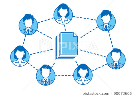 文件數據共享插畫素材 文件數據共享插畫素材 90073606