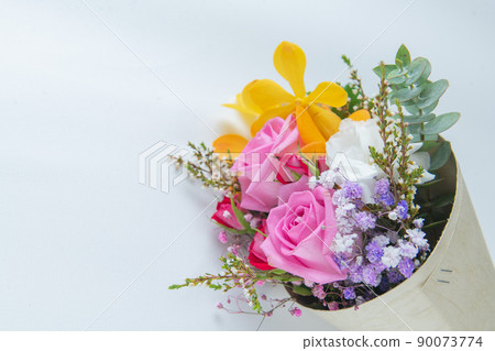 花束, 玫瑰, 蘭花, Kikyo, 浪漫, 情人節, 生日, 婚禮, 新娘花束 90073774