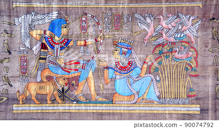 Ancient Egyptian papyrus Ancient Egyptian papyrus 90074792