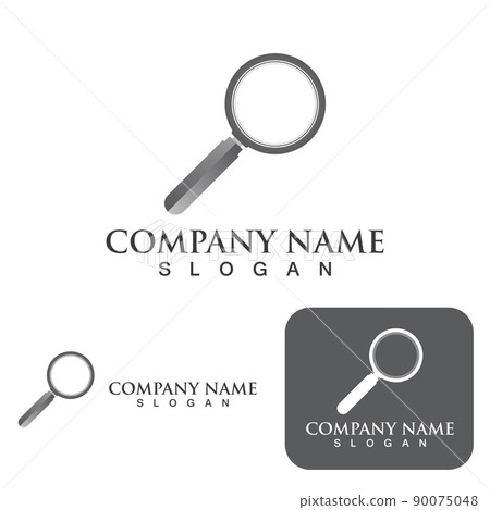magnifying glass logo and symbol vector 90075048