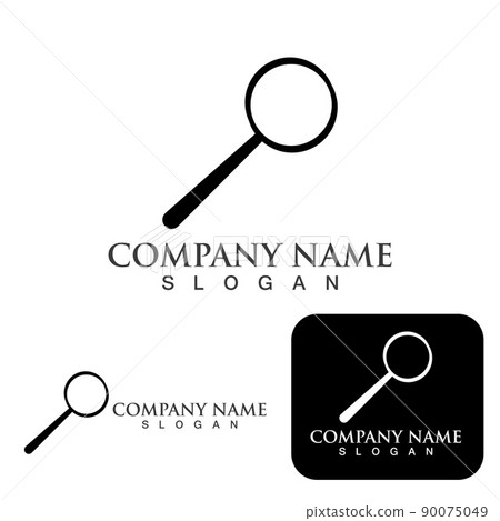 magnifying glass logo and symbol vector 90075049