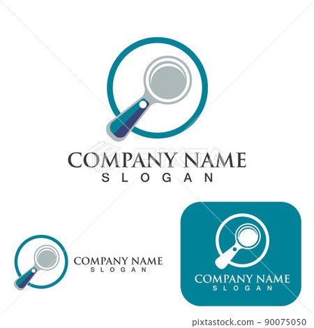 magnifying glass logo and symbol vector 90075050