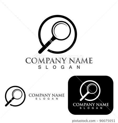 magnifying glass logo and symbol vector 90075051