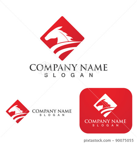 Horse Logo Template Vector icon 90075055