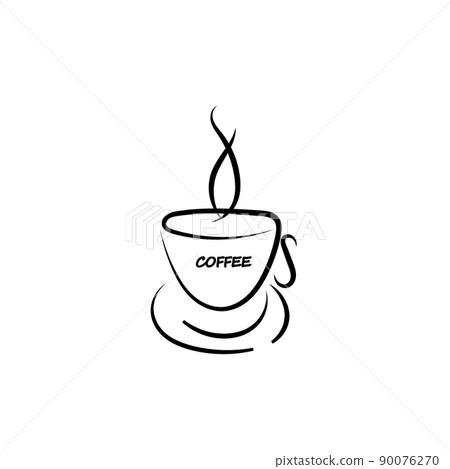 Coffee mug. The aroma of coffee. Meeting for a cup of tea. logo. Layout for brochure, business card. coffee shop decoration. eps 10 Coffee mug. The aroma of coffee. Meeting for a cup of tea. logo. Layout for brochure, business card. coffee shop decoration. eps 10 90076270