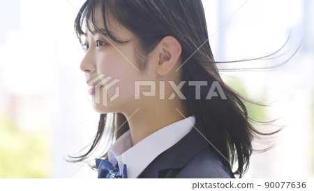 Schoolgirl in uniform High school junior high school Schoolgirl in uniform High school junior high school 90077636