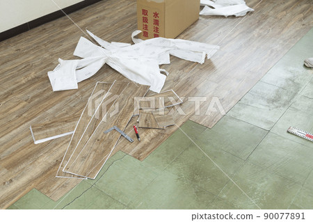 Floor pasting work Floor pasting work 90077891