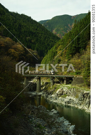 秋葉高山本線燒石至下呂的 Kiha 25 系列普通列車 90081355