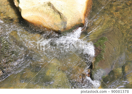 Complex water surface of shallow river Complex water surface of shallow river 90081378