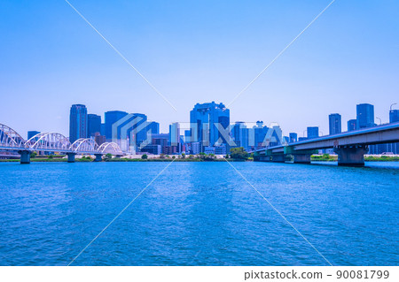 淀川和梅田，大阪摩天大樓 90081799