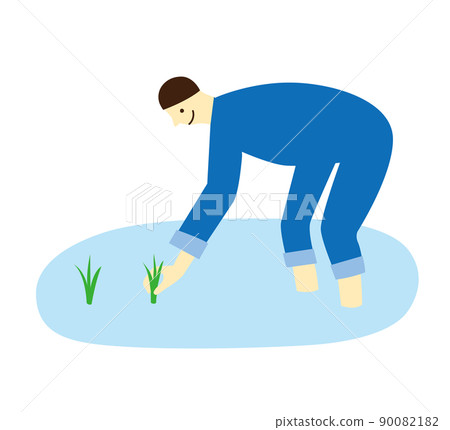農民水稻種植圖男 90082182