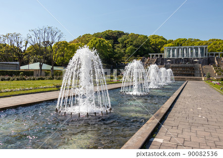 神戶須磨Rikyu公園的噴泉廣場 90082536