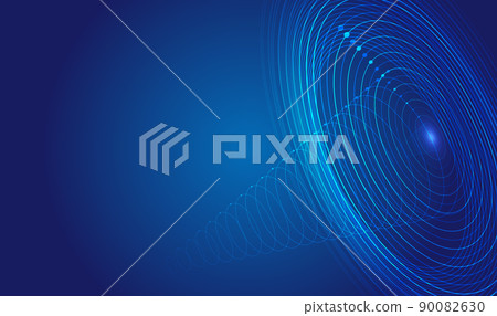Dot line corrugated coil internet technology communication technology concept background 90082630