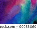 Watercolor picture of colorful gradient sky at night time 90083860