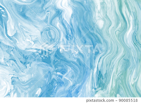 Elegant banner template design with blue paint. 90085518