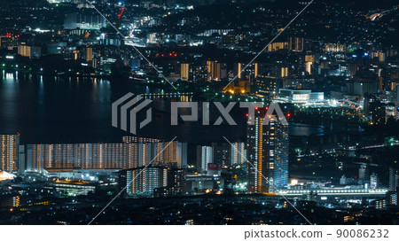 Shiga Prefecture night view Otsu 90086232