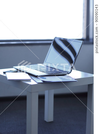 close up. laptop and financial documents on the table close up. laptop and financial documents on the table 90090143