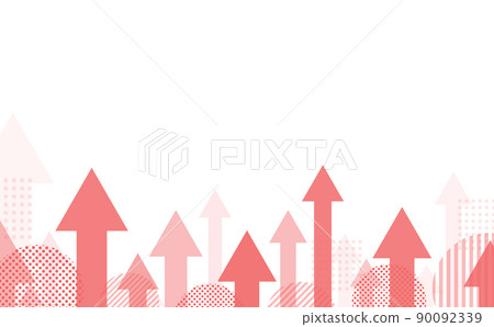 Arrow background red goes up 90092339