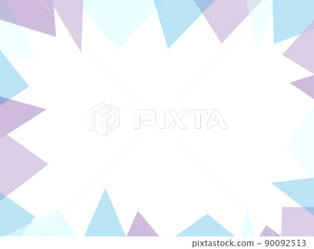 Light blue and purple gradation geometric pattern thorny triangle frame frame Light blue and purple gradation geometric pattern thorny triangle frame frame 90092513