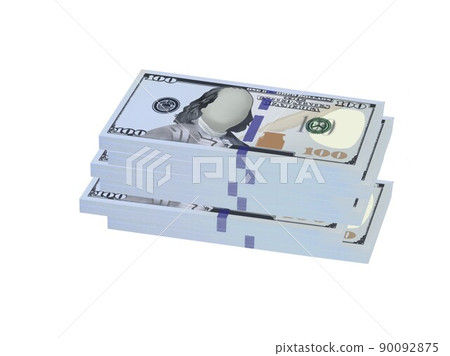 100 美元的鈔票堆 100 美元的鈔票堆 90092875