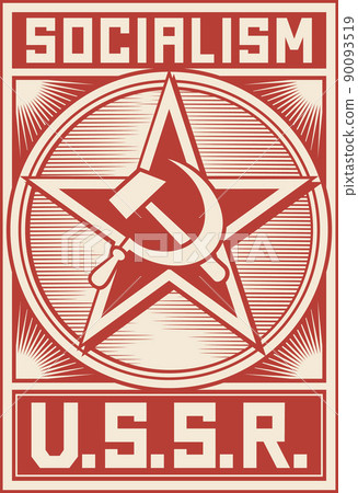 USSR poster color vector 90093519