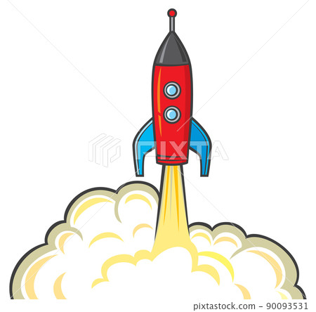 Space rocket - startup concept 90093531