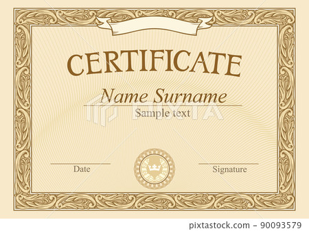 Certificate template vector design Certificate template vector design 90093579