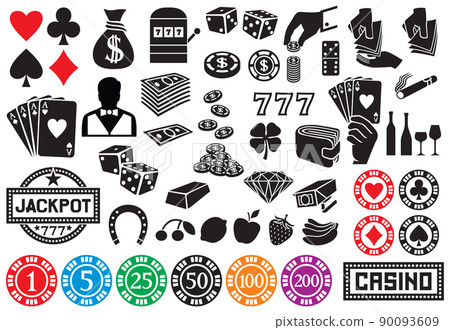 Casino or gambling icons Casino or gambling icons 90093609