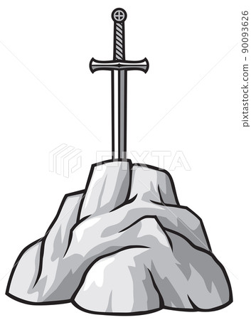 King Arthur's sword Excalibur in the stone King Arthur's sword Excalibur in the stone 90093626