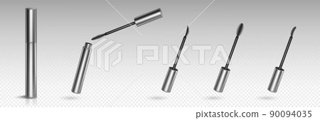 Black mascara with different brushes for eyelashes Black mascara with different brushes for eyelashes 90094035
