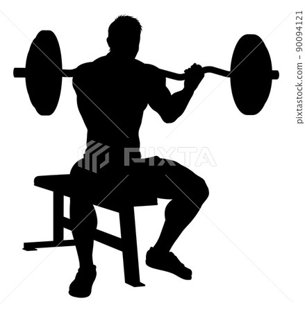 Weight Lifting Man Weightlifting Silhouette Weight Lifting Man Weightlifting Silhouette 90094121