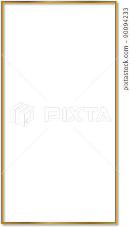 Rectangular Golden Frame Story cut out isolated 90094233