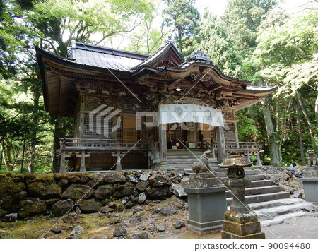 Towada Shrine nestled in the fresh green Towada Shrine nestled in the fresh green 90094480
