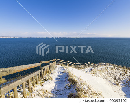冬天的日本，北海道，海角 Kiritappu 90095102