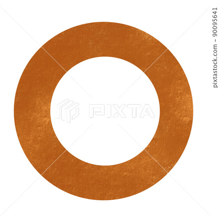 Orange Wheel ring donut circular geometric shape frame grung texture illustration Orange Wheel ring donut circular geometric shape frame grung texture illustration 90095641