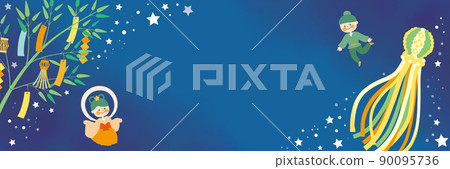 Tanabata design background Orihime and Hikoboshi 90095736