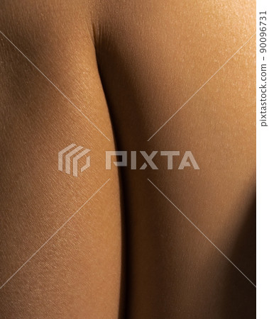 Female body texture. Closeup part of woman's body. Skincare, healthcare, hygiene and medicine concept. Macro photography. Art, natural beauty concept Female body texture. Closeup part of woman's body. Skincare, healthcare, hygiene and medicine concept. Macro photography. Art, natural beauty concept 90096731