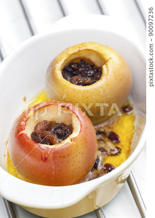 sweet apples baked with raisins sweet apples baked with raisins 90097236