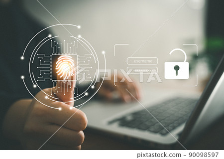 科技 指紋 辨識 解鎖 Fingerprint authentication 90098597