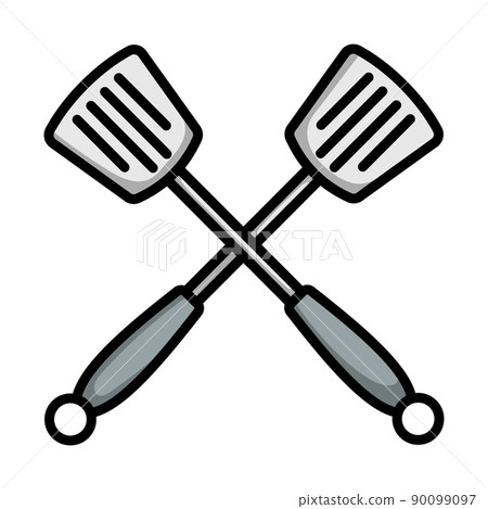 Crossed Frying Spatula Crossed Frying Spatula 90099097