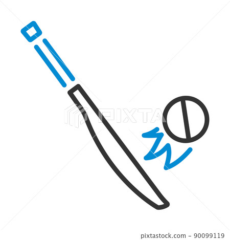 Cricket Bat Icon 90099119