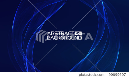 Tech futuristic 3d blue wave. Abstract blue light effect background. Modern tech music design. Tech futuristic 3d blue wave. Abstract blue light effect background. Modern tech music design. 90099607